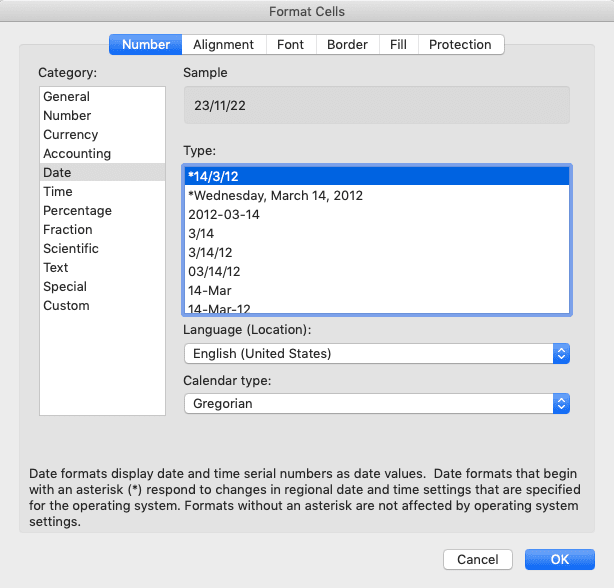 Cara Mengaplikasikan Short Date Format pada Sebuah Tanggal di Excel - Screenshot Langkah 2-4