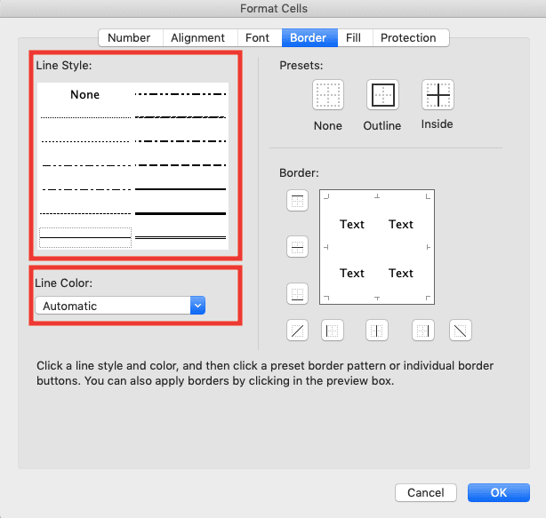 Cara Menambah Garis (Border) di Excel - Screenshot Langkah 1-4