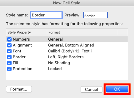 Cara Menambah Garis (Border) di Excel - Screenshot Cara Membuat dan Menyimpan Custom Border Style, Langkah 6