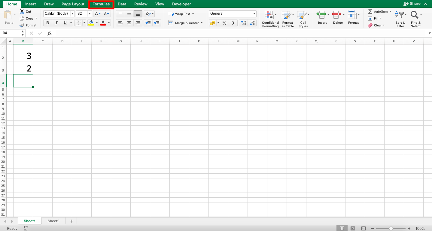 Cara Menulis Rumus di Excel - Screenshot Langkah 3-2
