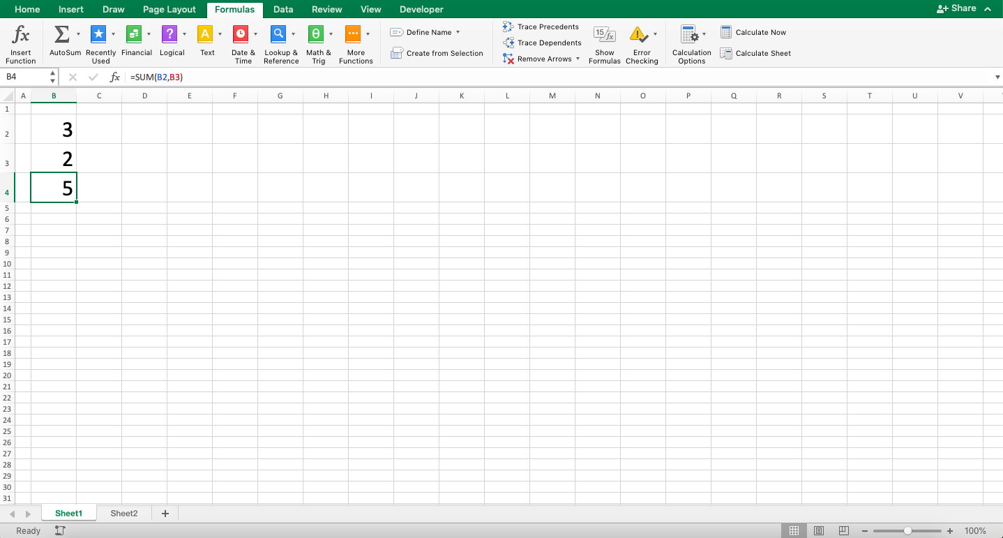 Cara Menulis Rumus di Excel - Screenshot Langkah 3-7
