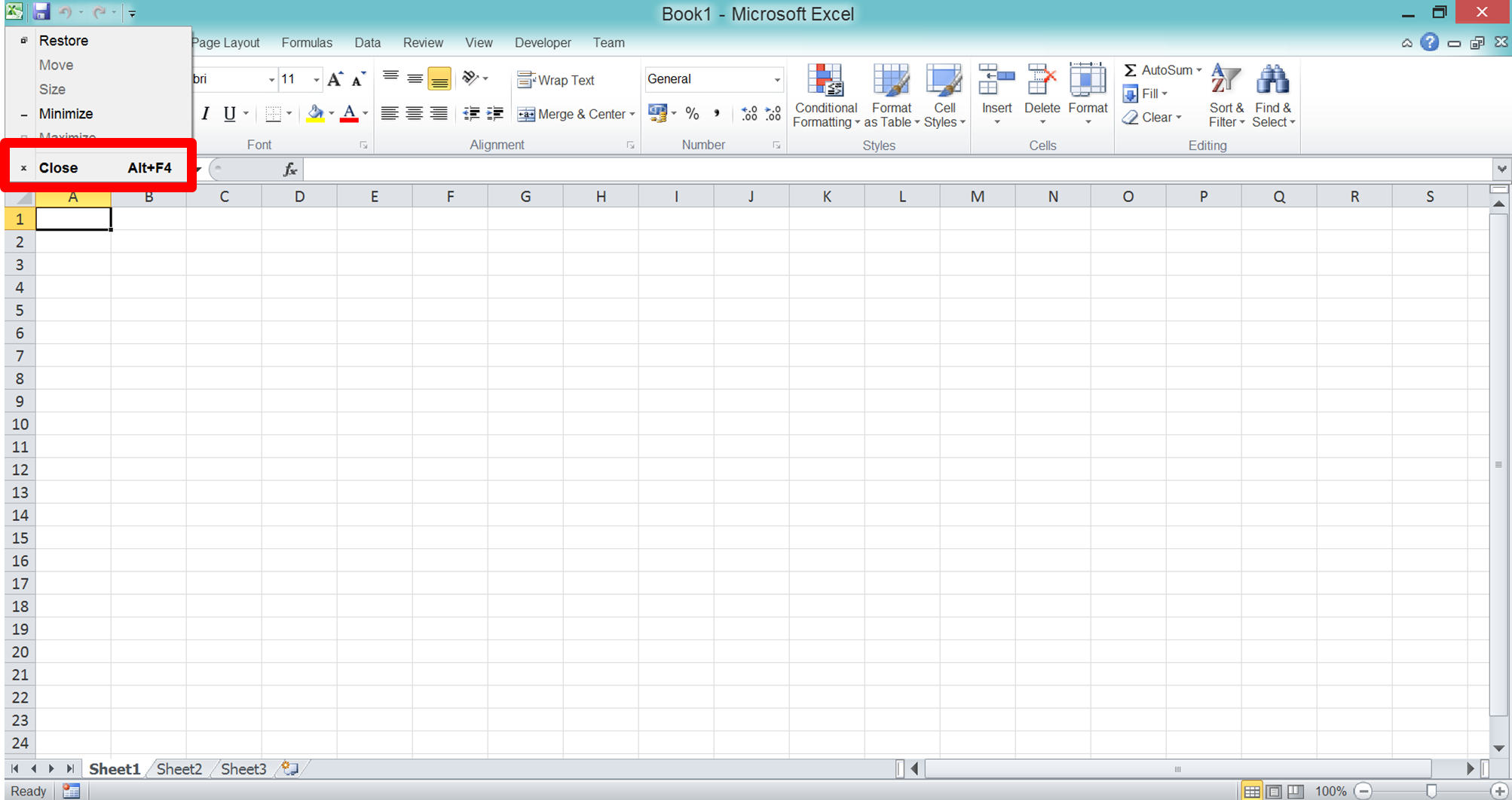 Cara Menutup Ms Excel - Screenshot Langkah 2-2