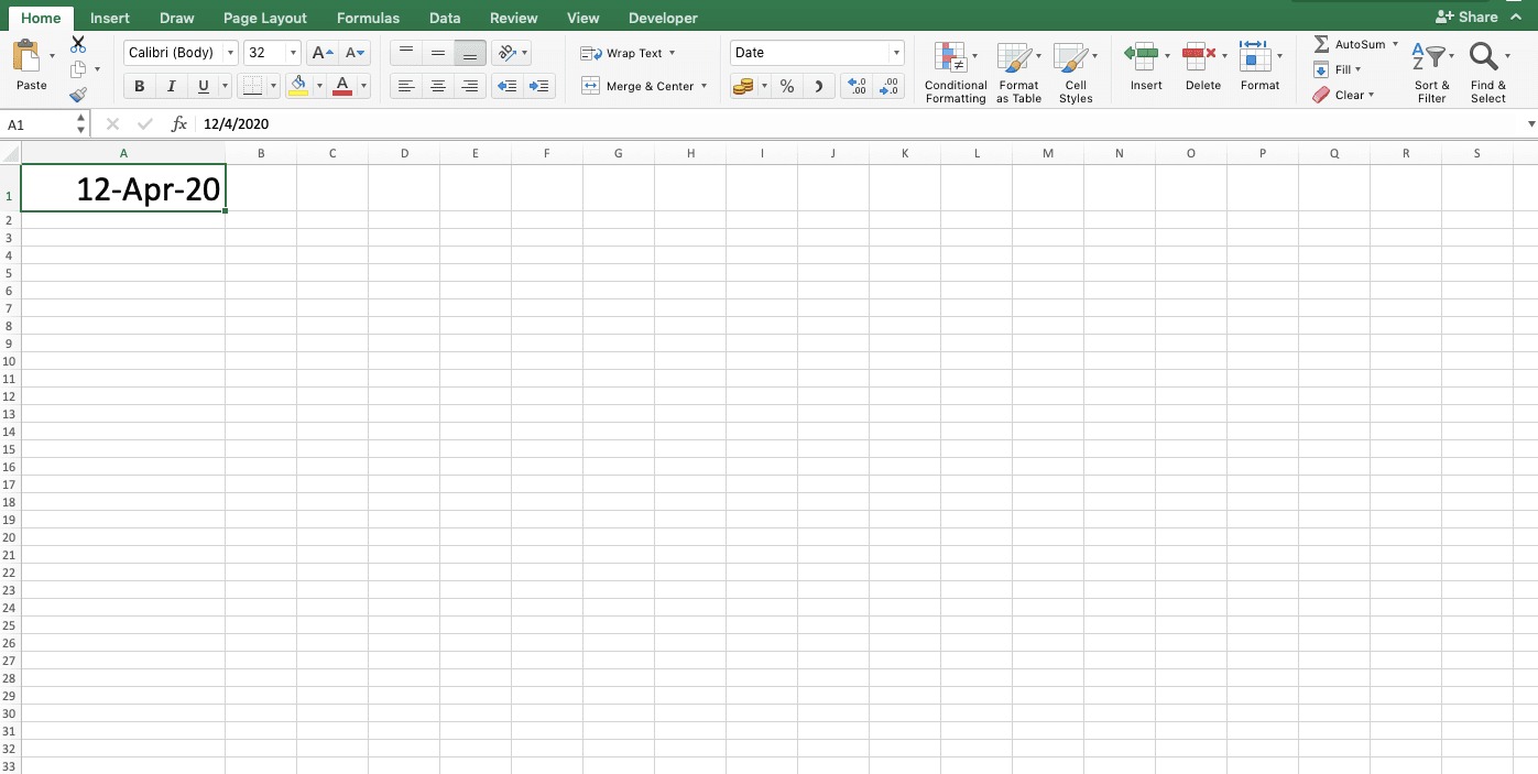 Cara Merubah Format Tanggal di Excel - Screenshot Langkah 2-6
