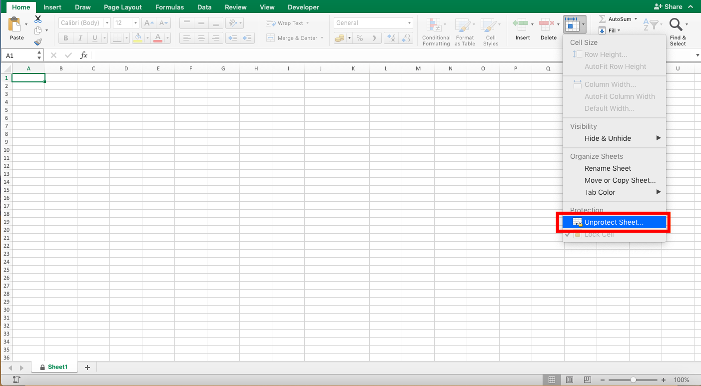 Cara Unprotect Sheet Excel - Screenshot Langkah 1-3