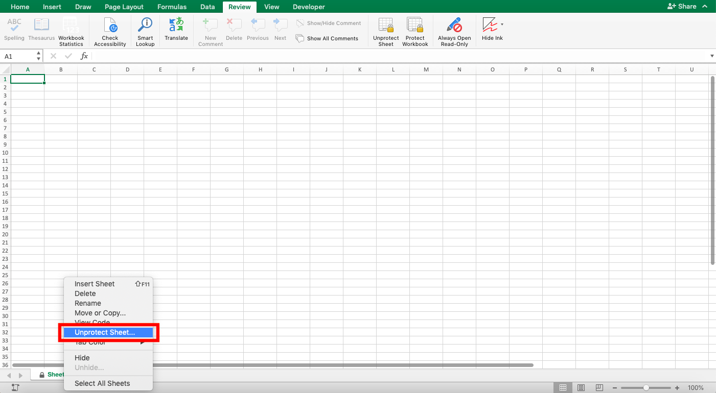 Cara Unprotect Sheet Excel - Screenshot Langkah 3-2