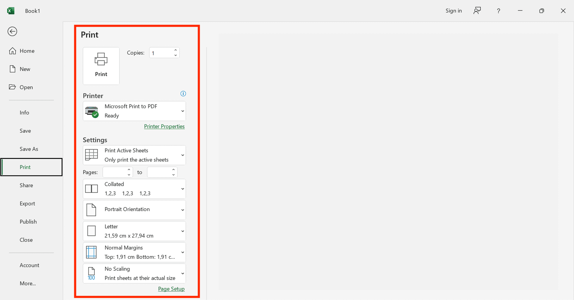 Pengertian Workbook Adalah; Definisi, Fungsi, dan Penggunaannya di Excel - Screenshot Langkah Cara Mencetak Workbook di Excel 3