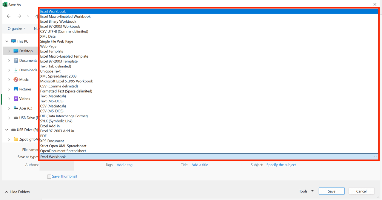 Pengertian Workbook Adalah; Definisi, Fungsi, dan Penggunaannya di Excel - Screenshot Langkah Cara Menyimpan Workbook di Excel 5