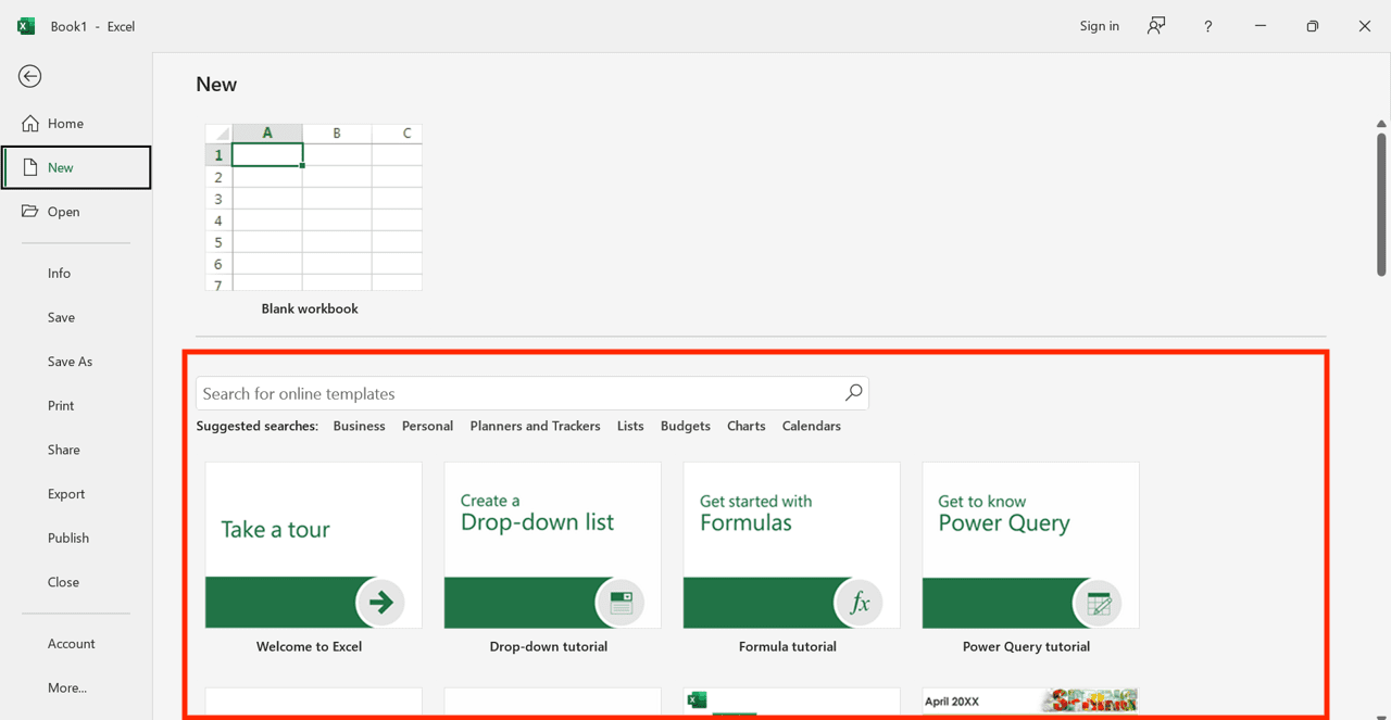 Pengertian Workbook Adalah; Definisi, Fungsi, dan Penggunaannya di Excel - Screenshot Langkah Cara Membuat Workbook dengan Template di Excel 3