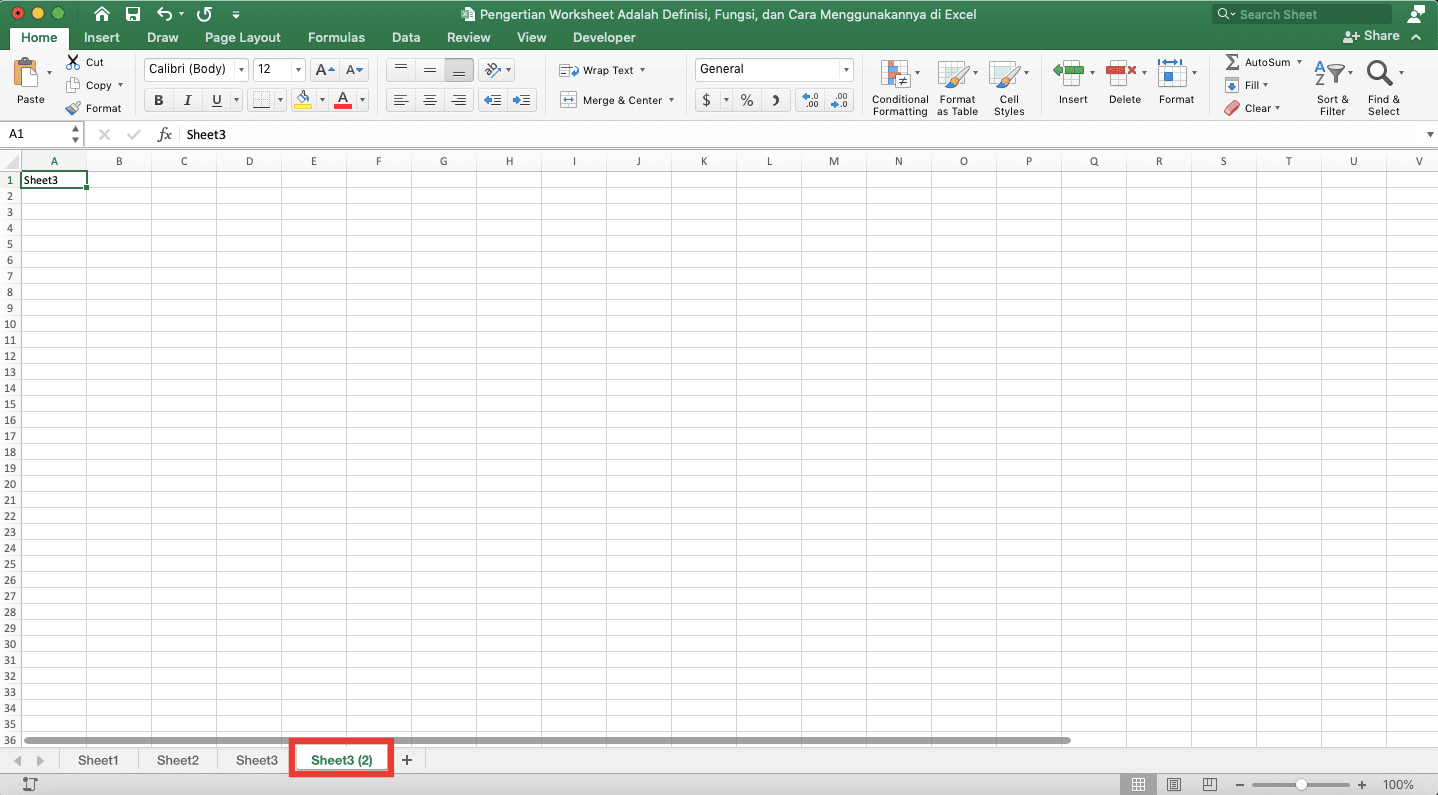 Pengertian Worksheet Adalah; Definisi, Fungsi, dan Cara Menggunakannya di Excel - Screenshot Contoh Hasil Penyalinan Sheet di Excel