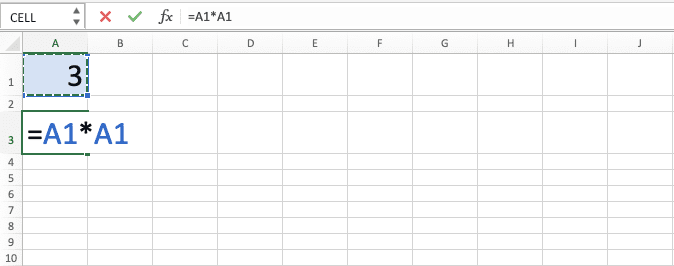 How to Make a Square Excel Calculation and All Its Formulas & Functions - Screenshot of Step 2-3