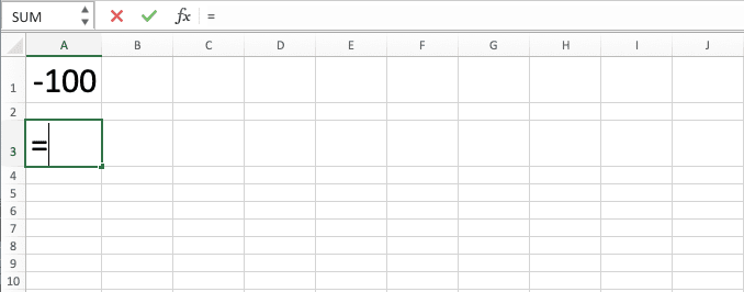 How to Use Excel ABS Function: Usability, Examples, and Formula Writing - Screenshot of Step 1