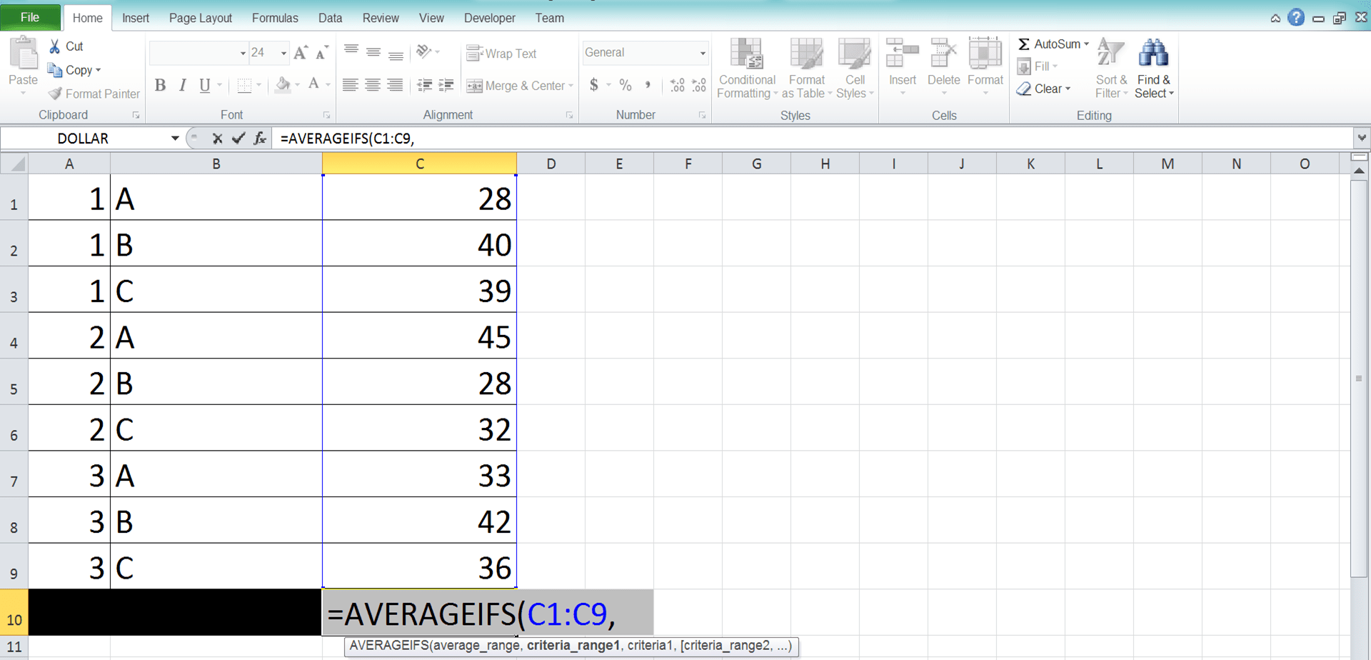 How to Use the AVERAGEIFS Function in Excel: Usabilities, Examples, and Writing Steps - Screenshot of Step 3