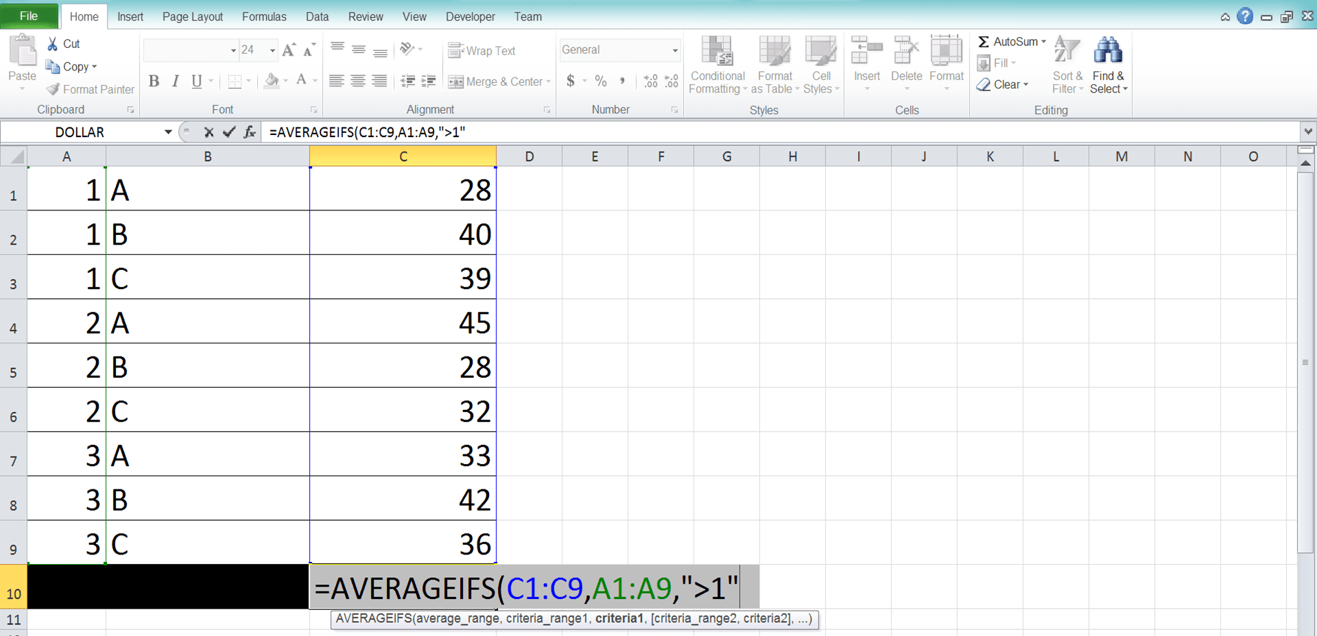 How to Use the AVERAGEIFS Function in Excel: Usabilities, Examples, and Writing Steps - Screenshot of Step 5