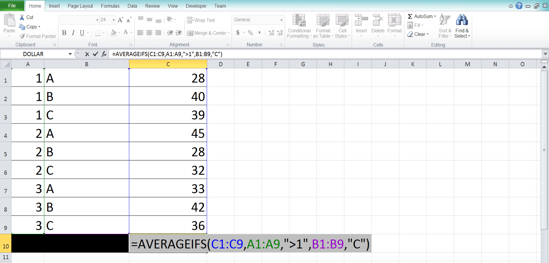 How to Use the AVERAGEIFS Function in Excel: Usabilities, Examples, and Writing Steps - Screenshot of Step 7