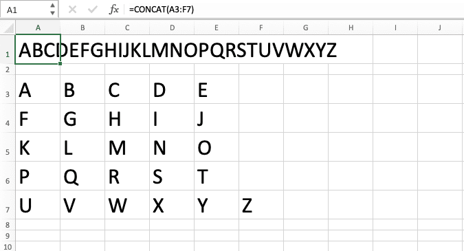 CONCAT Excel Formula: Functions, Examples, and How to Use - Screenshot of Step 6