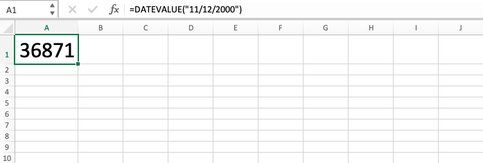 DATEVALUE Function in Excel - Screenshot of Step 6