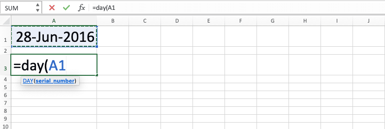 How to Use the DAY Formula in Excel: Functions, Examples, and Writing Steps - Screenshot of Step 3