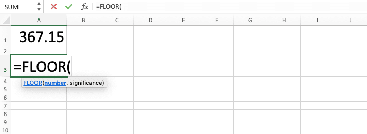 How to Use Excel FLOOR Function: Usabilities, Examples, and Writing Steps - Screenshot of Step 2