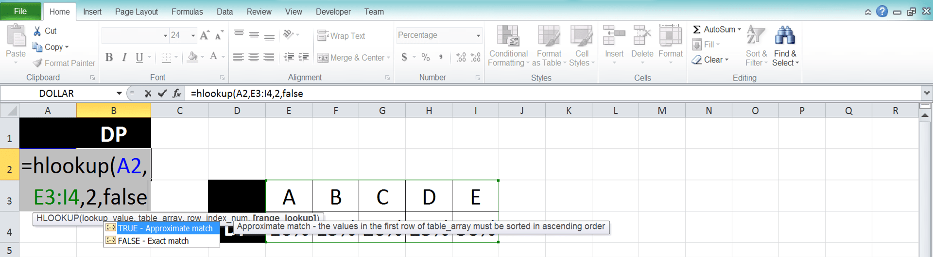 HLOOKUP Formula in Excel: Functions, Examples, and How to Use - Screenshot of Step 6