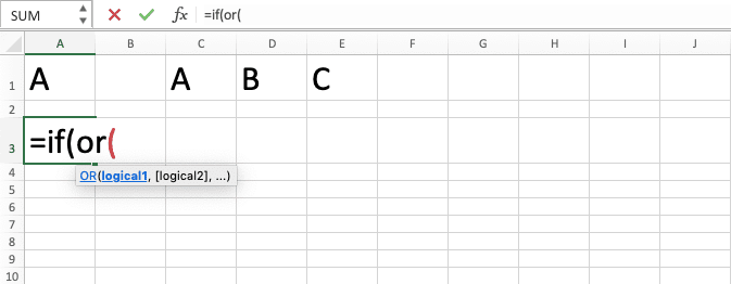 How to Combine IF OR Formulas in Excel - Screenshot of Step 3