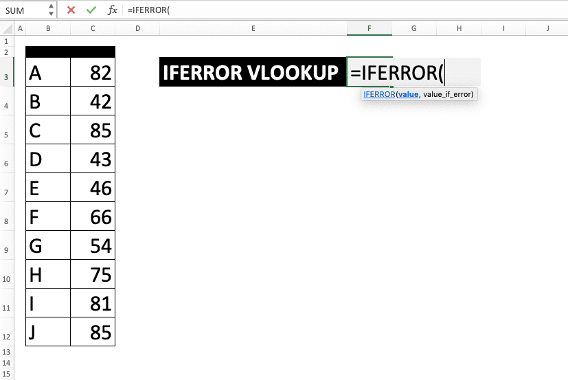 Using IFERROR VLOOKUP Combination in Excel - Screenshot of Step 2