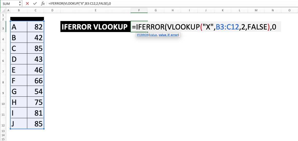 Using IFERROR VLOOKUP Combination in Excel - Screenshot of Step 9