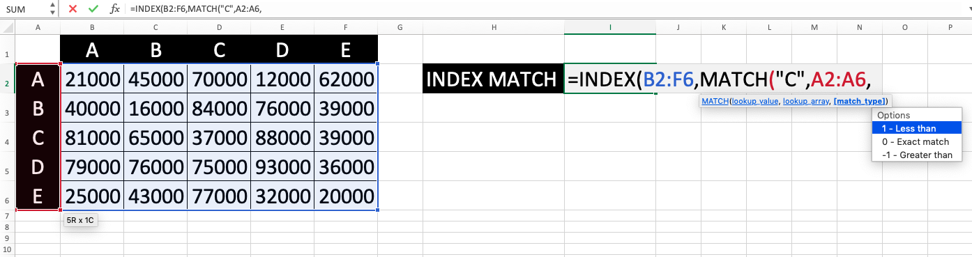 How to Use INDEX MATCH in Excel: Functions, Examples, and Writing Steps - Screenshot of Step 6