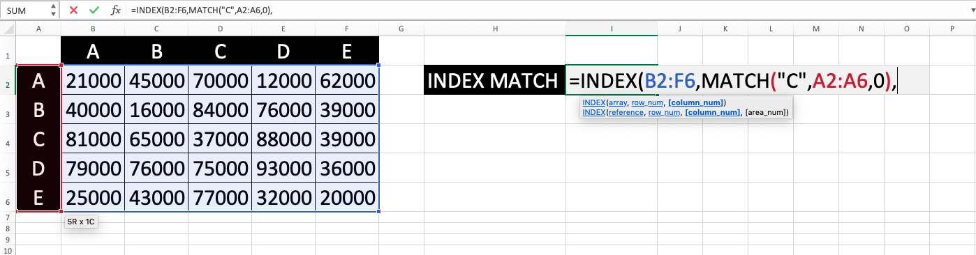 How to Use INDEX MATCH in Excel: Functions, Examples, and Writing Steps - Screenshot of Step 8