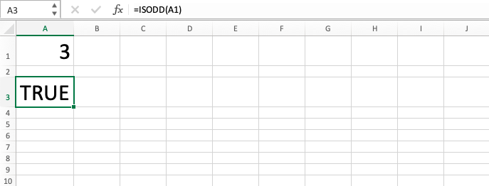 ISODD Excel Formula - Screenshot of Step 6