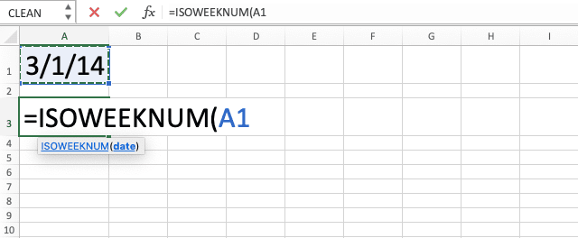 How to Use the ISOWEEKNUM Function in Excel: Usabilities, Examples, and Writing Steps - Screenshot of Step 3