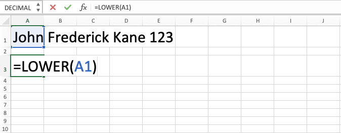 How to Use the LOWER Formula in Excel: Functions, Examples, and Writing Steps - Screenshot of Step 4