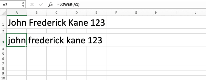 How to Use the LOWER Formula in Excel: Functions, Examples, and Writing Steps - Screenshot of Step 6