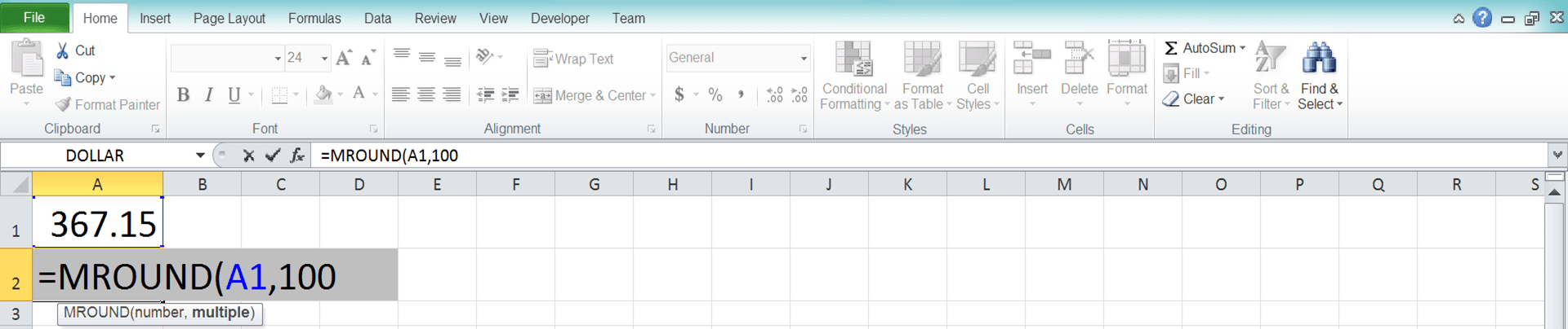 How to Use the MROUND Excel Formula: Functions, Examples, and Writing Steps - Screenshot of Step 4