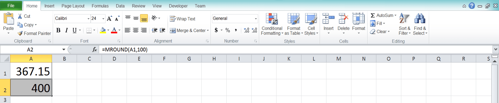 How to Use the MROUND Excel Formula: Functions, Examples, and Writing Steps - Screenshot of Step 7