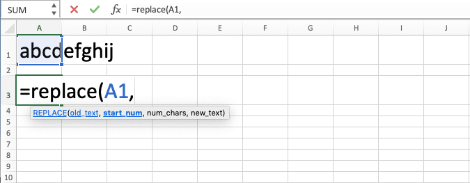 How to Use the REPLACE Function in Excel: Usabilities, Examples, and Writing Steps - Screenshot of Step 3
