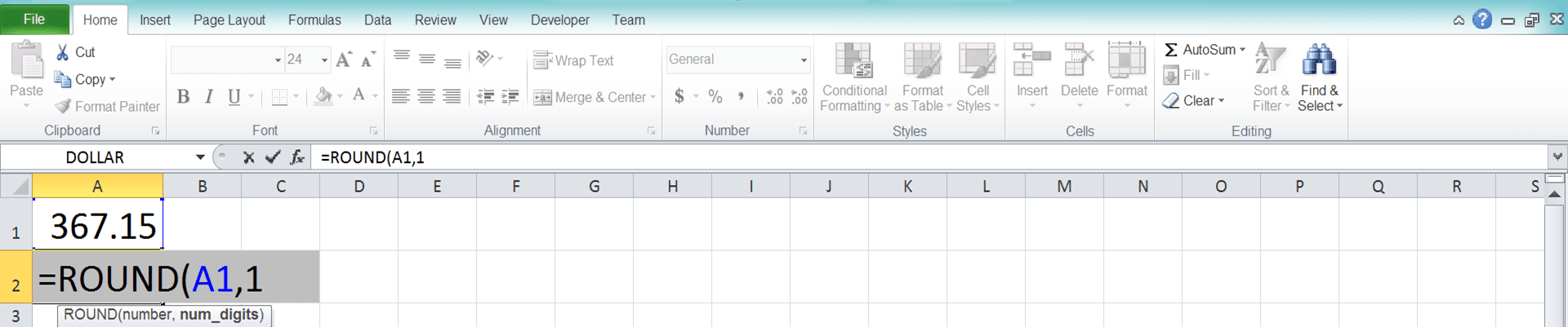 How to Use Excel ROUND Function - Screenshot of Step 4
