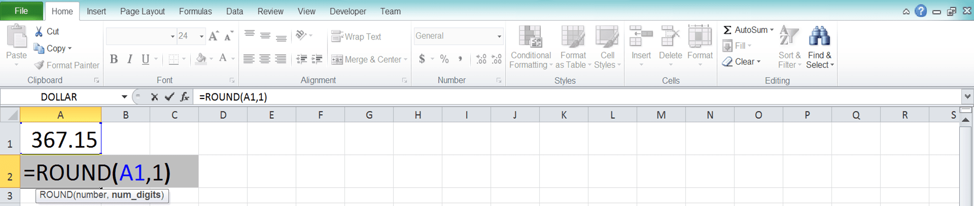 How to Use Excel ROUND Function - Screenshot of Step 5
