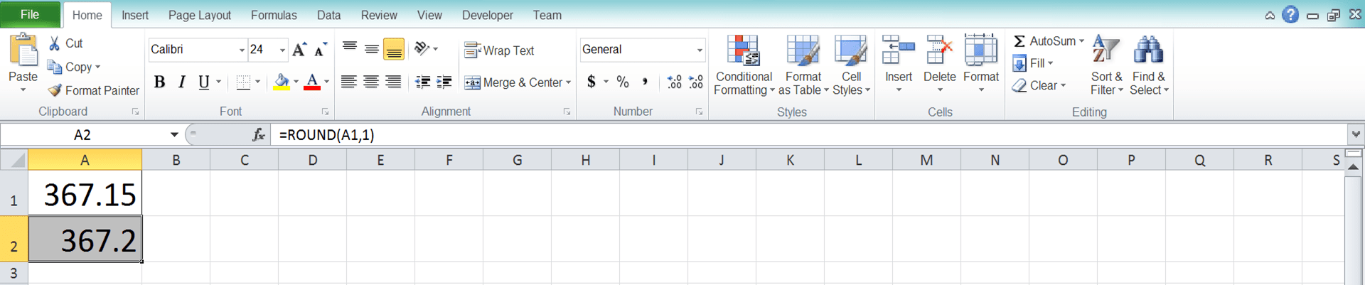 How to Use Excel ROUND Function - Screenshot of Step 7