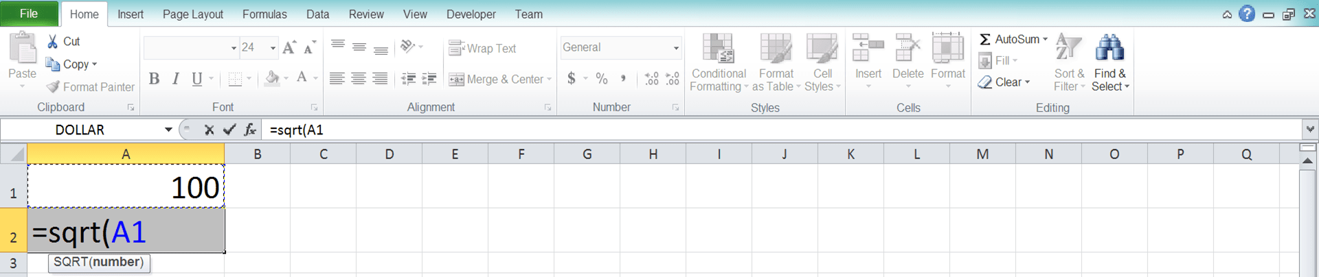 How to Use Excel SQRT Function: Usability, Examples, and Writing Steps - Screenshot of Step 3