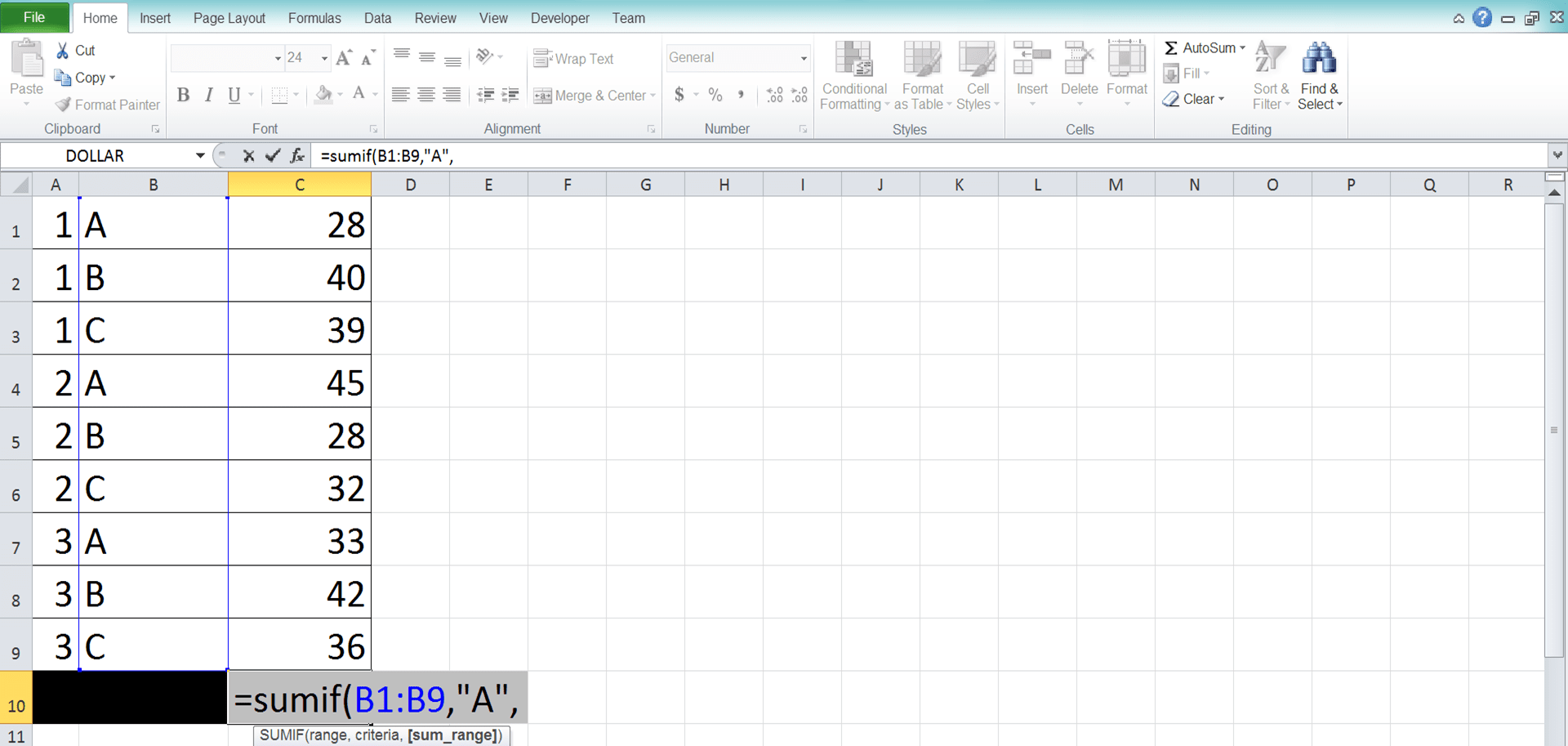 How to Use SUMIF Excel Formula: Function, Example, and Writing Steps - Screenshot of Step 4