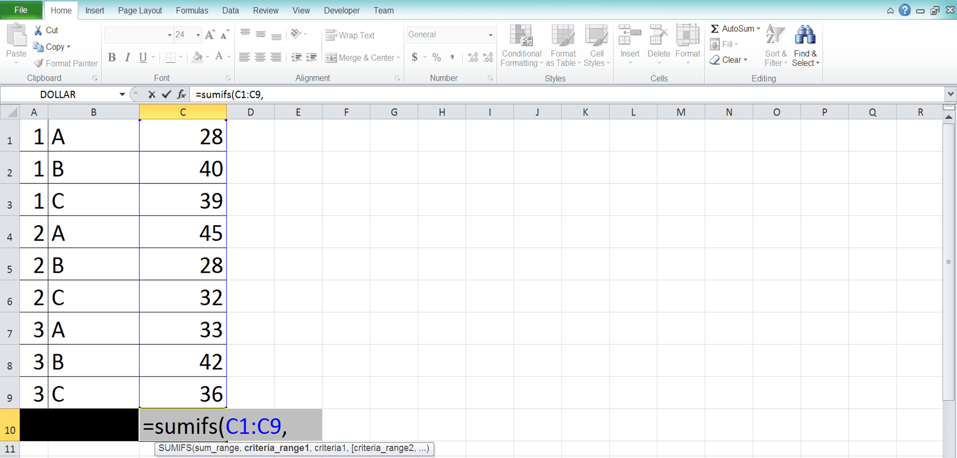 How to Use SUMIFS Excel Formula: Function, Examples, and Writing Steps - Screenshot of Step 3