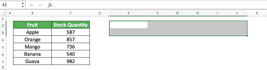 How to Use the TRANSPOSE Formula in Excel: Functions, Examples, and Writing Steps - Screenshot of Step 1