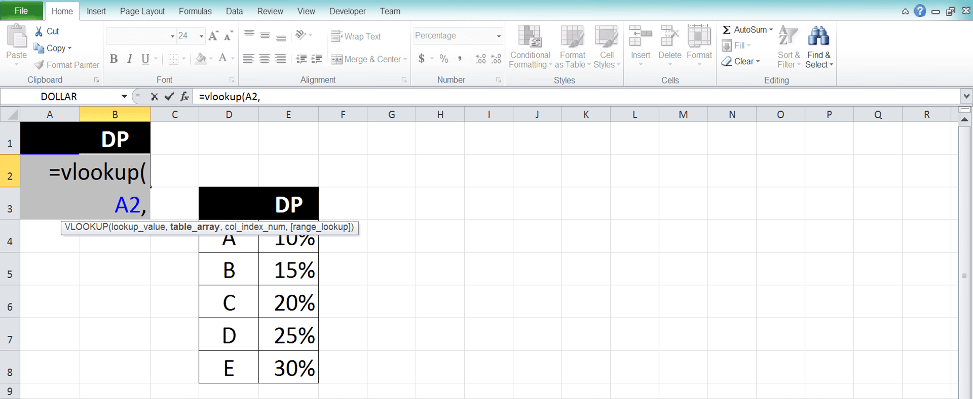 How to Use VLOOKUP Excel Formula - Screenshot of Step 3