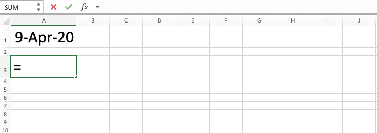 How to Use the YEAR Formula in Excel: Functions, Examples, and Writing Steps - Screenshot of Step 1