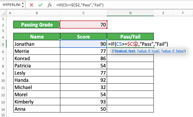 What Does $ (Dollar Symbol) Mean in Excel and How to Use It - Screenshot of Typing Method, Step 2