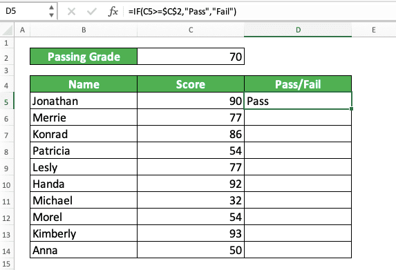 What Does $ (Dollar Symbol) Mean in Excel and How to Use It - Screenshot of Typing Method, Step 4