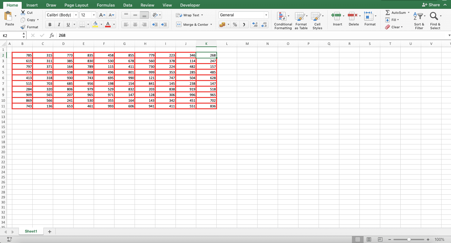 How to Add Borders in Excel - Screenshot of Step 2-7