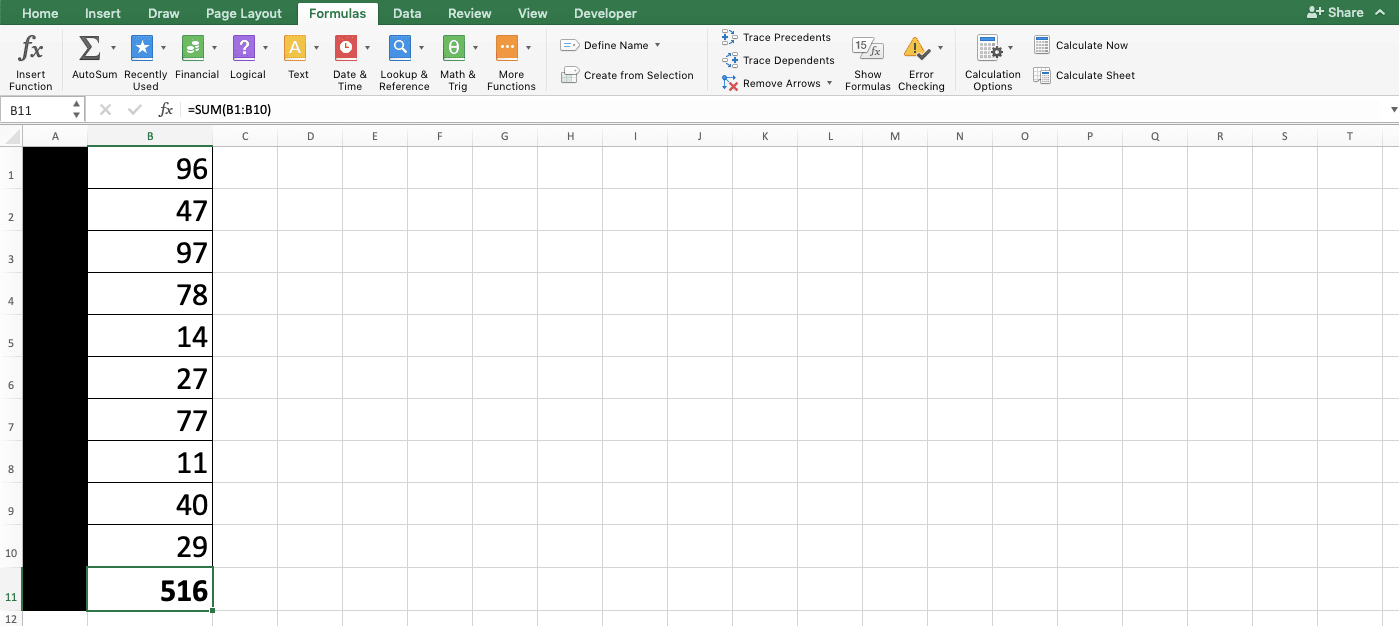 How to Use AutoSum in Excel and Its Usability - Screenshot of Step 4