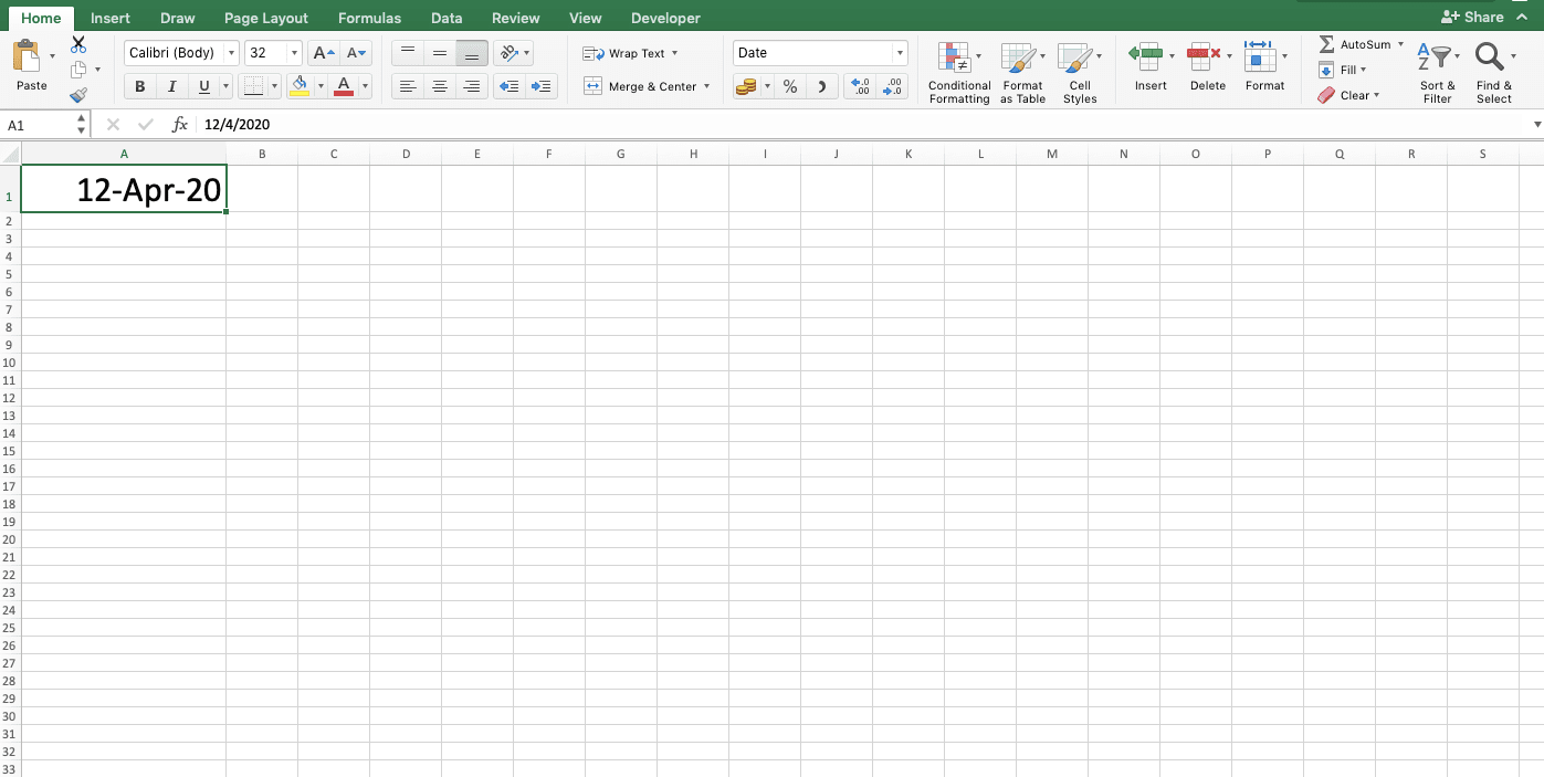 How to Change Date Format in Excel - Screenshot of Step 1-6