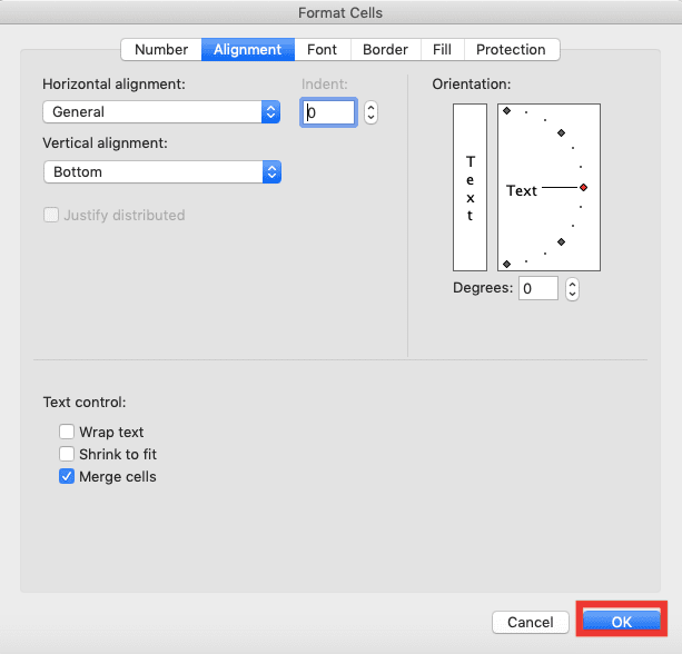 How to Combine/Merge Cells in Excel - Screenshot of Combining Cells through the Right-Click Menu, Step 4